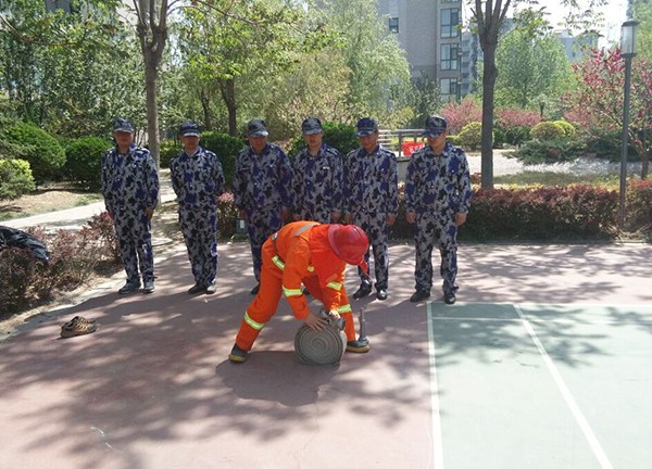 小区项目消防培训_青岛汇安卫士安保效劳有限公司